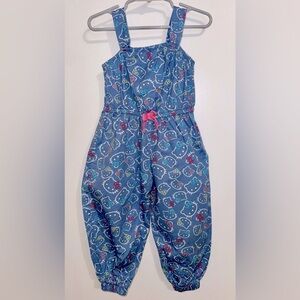 Hello kitty jumpsuit Overalls size 3T blue colorful